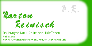 marton reinisch business card